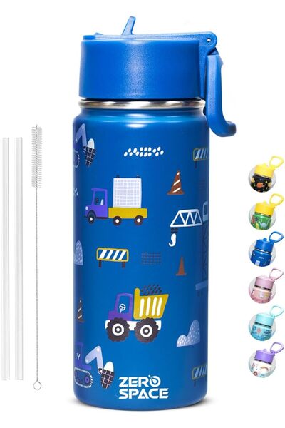 Generic ZeroSpace Kids Stainless Steel Water Bottle, 500ml, Double-Wall Insulated (Navy Blue)