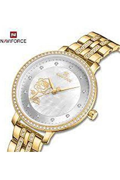 Yailla NAVIFORCE Women's Analog Stainless Steel Watch NF5017 G/W