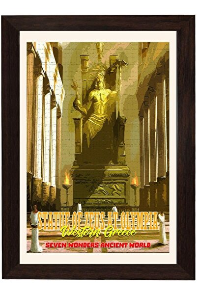 DOME MD Art Collection - Statue of Zeus at Olympia (A3/A4) with PVC Frame