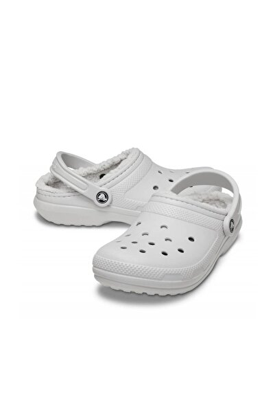 Crocs Classic Lined Clog Men's Slippers - Light Gray