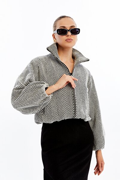 Primaro Double Pocket Lined Herringbone Cashmere Coat