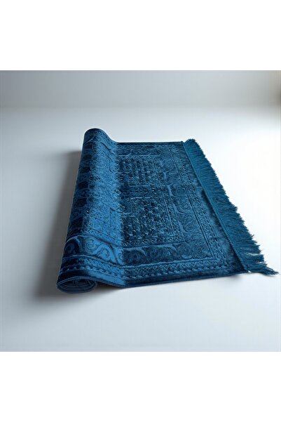 cekir سجادة صلاة إسلامية مخملية - أزرق ملكي أنيق