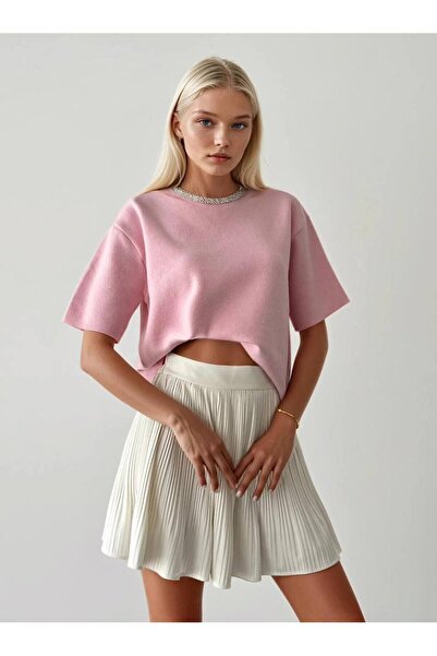 OYERGA MODA Women's Jewelled Collar Sweater