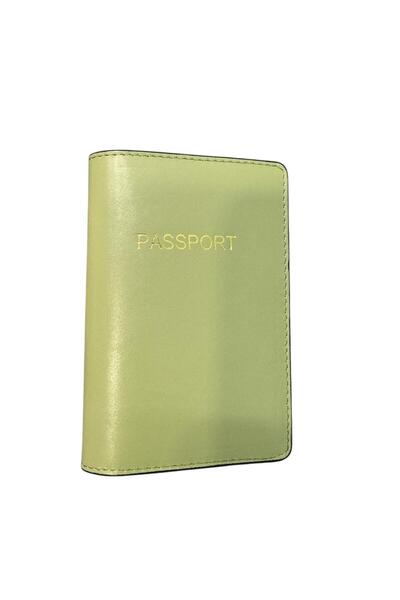 Seyahataksesuar Khaki Leather Passport Cover