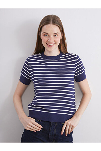 LC Waikiki Crew Neck Striped Women's Knitwear Sweater