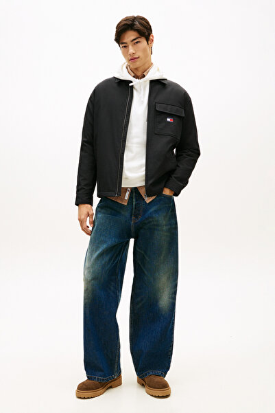 Tommy Hilfiger Tjm Padded Tech Cord Men's Black Overshirt