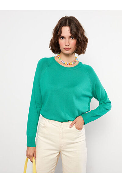 LC Waikiki Crew neck solid long sleeve women knitwear sweater