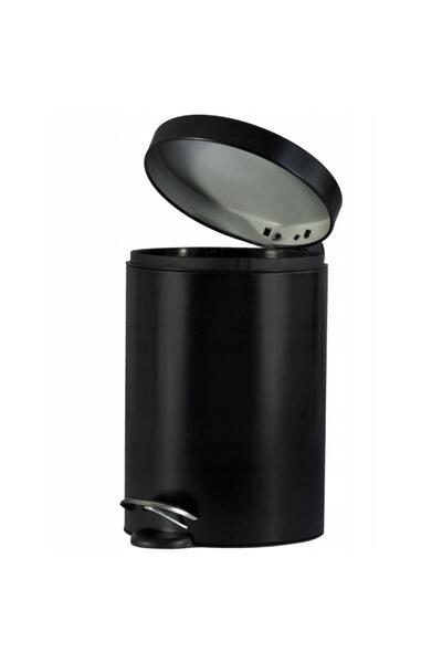 SEPIO Bathroom waste bin, with pedal, 3 liters, metal, black