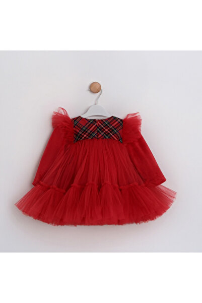 KALBİM ÇOCUK Sweetme Red Tulle Baby Girl Dress