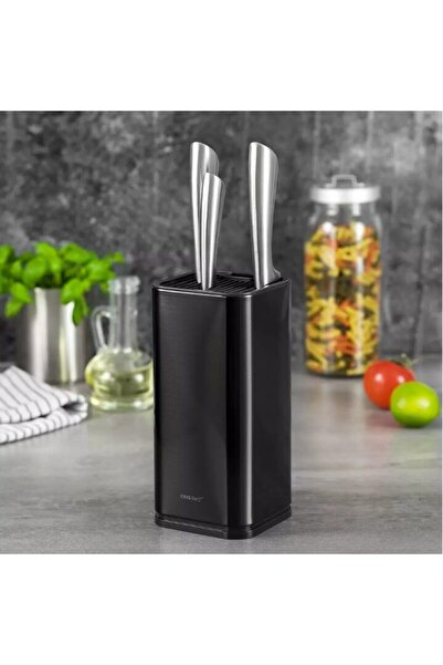Kinghoff Square knife holder, stainless steel, black,