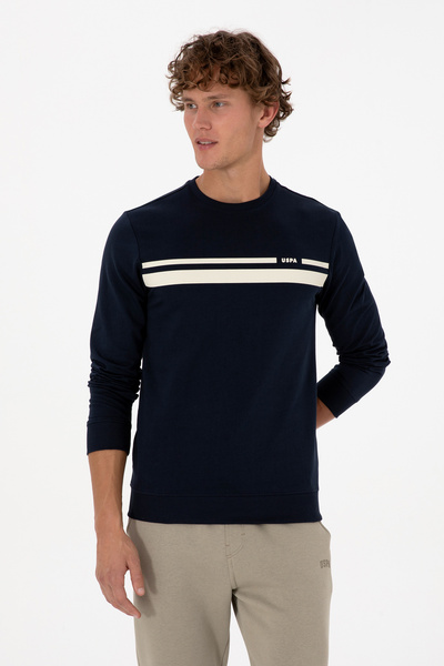 U.S. Polo Assn. Men's Regular Fit Crew Neck Navy Blue Sweatshirt 50313801-Vr033