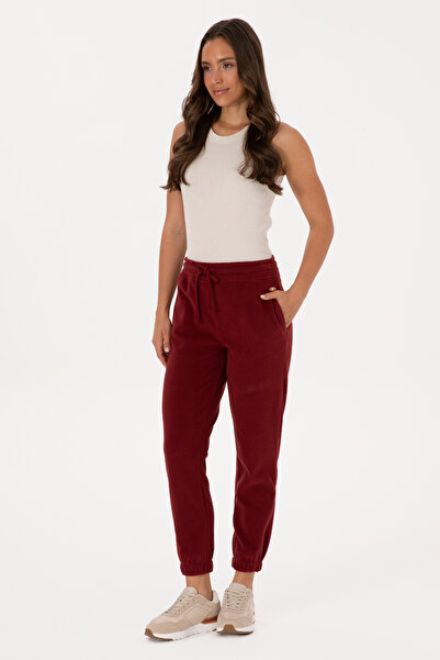 U.S. Polo Assn. Kadın Bordo Polar Jogger Eşofman Altı 50318758-VR014