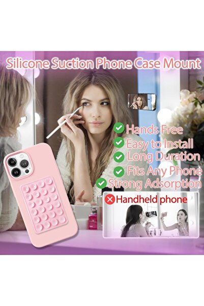 Yelajoy Silicone Suction Holder - Non-Slip Hands-Free Mount (Pink)