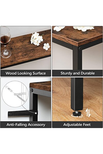 Roam shop Console Table, 140 *30CM Narrow Long Sofa Table, Entryway Table, Industrial Sofa Table, Side Table