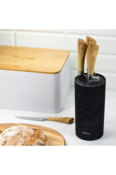 Kinghoff Round knife holder, 11x22cm, black,