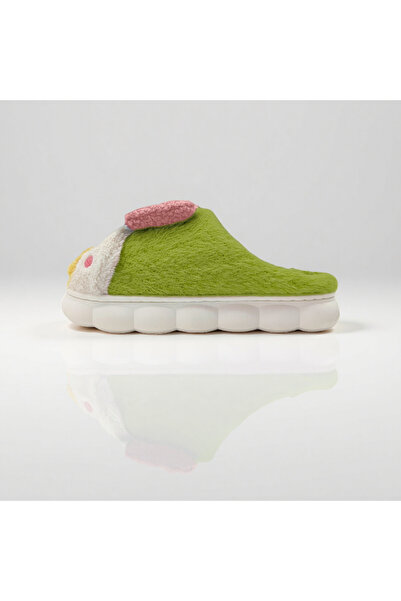 OEM Fluffy and warm slippers for women, cheerful pattern, F-23