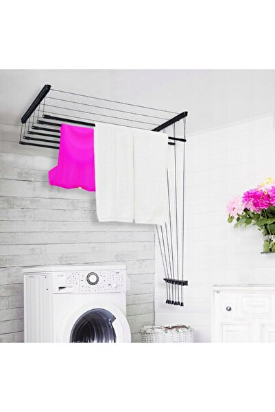 SEPIO Uscator rufe de tavan, 6x200 cm, negru,