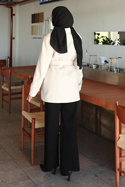 Missvalle Παλτό με λεπτομέρεια με κουμπιά και καστανόχρωμο μπεζ 19274