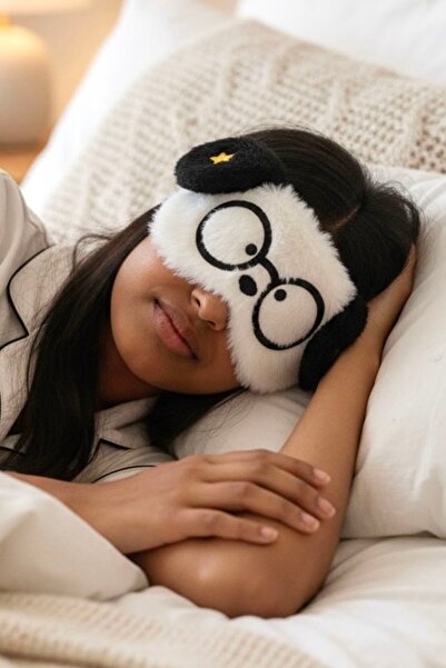 TAKIŞTIR White Color Plush Sleeping Band with Dog Figure