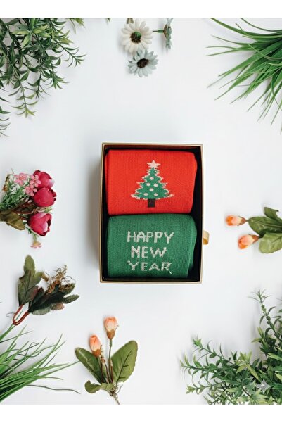 Lateks Çorap 2 li Yılbaşı Çorabı