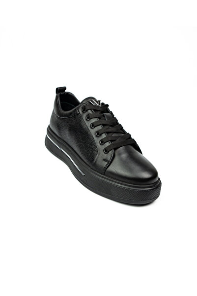 Voyager 054 Black Leather Men's Sneaker