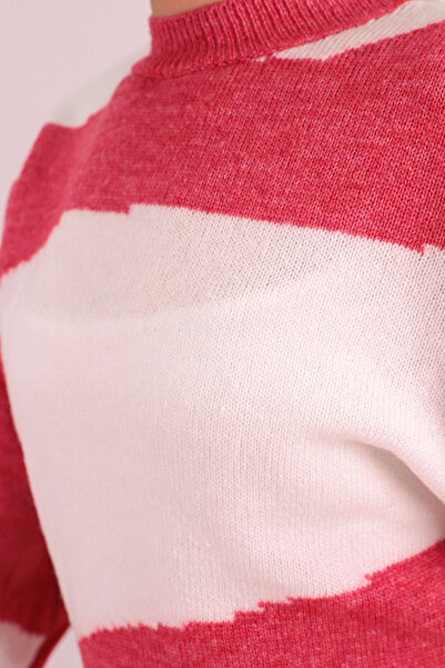 armonika Women's Fuchsia Two-Tone Knitwear Sweater Arm-26K136079