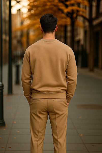 COMBİNE MİCHAİL Мъжки ежедневен основен пуловер от вискоза с голям размер