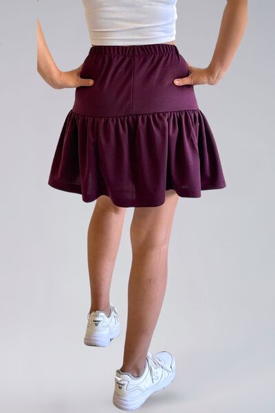 BNZ TEKSTİL Seasonal Women's Skirt - Ecrin Fabric Seasonal Mini Length Women's Short Skirt