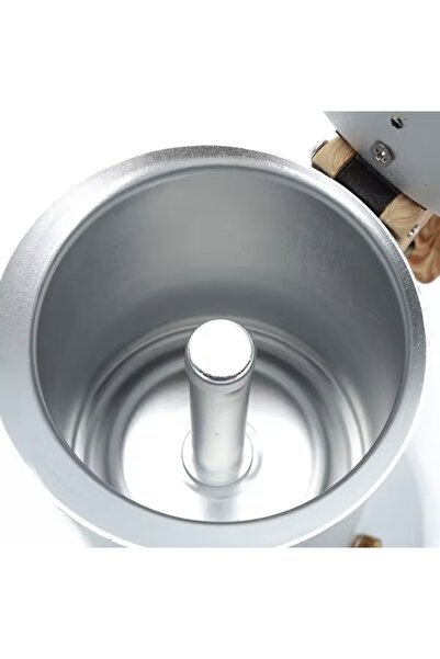 LUXURY This 600ml Moka pot for Italian espresso machines is made of premium, rust-resistant aluminum. It features a high-quality safety valve.