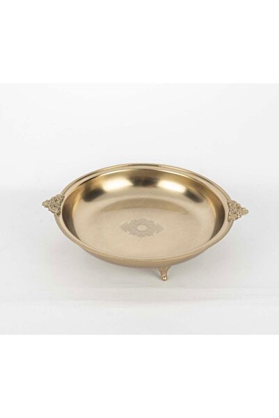 Mikasa Moor Brass Embroidered Round Tray 25X6Cm