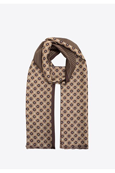 Wittchen Eșarfă de mătase maro-bej pentru bărbați