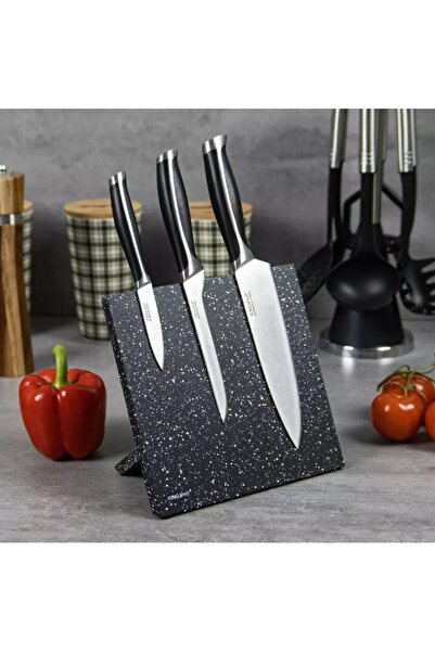 Kinghoff Magnetic knife holder, marbled, anthracite gray,