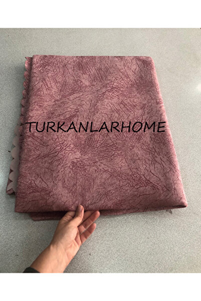 turkanlarhome Koltuk Çekyat Örtüsü PEMBE Damar Desenli Kaymaz Taban Süngerli Üst Kumaş Kadife