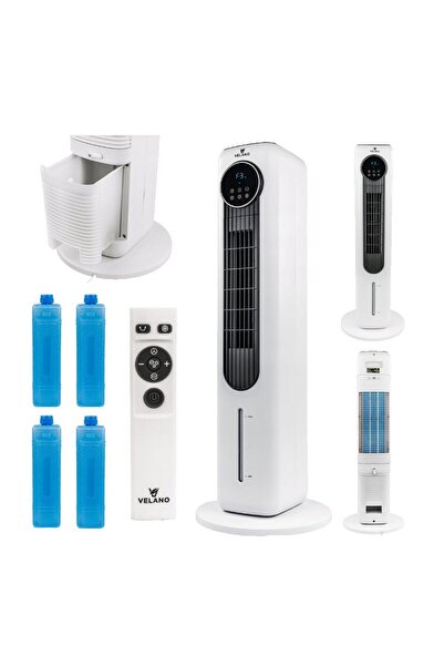 Powermat Column fan, additional cooling with water and ice, 60W, with remote control, Velano