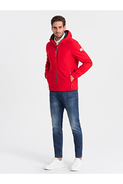 OMBRE Herren-Softshelljacke mit Polarfutter – Rot