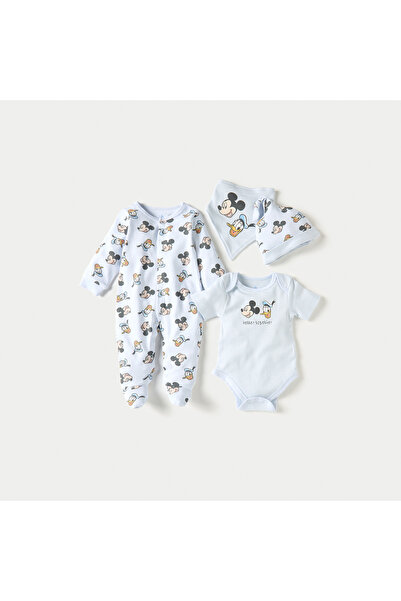 Disney طقم ملابس جونيورز ميكي ودونالد مطبوع عليه 4 قطع