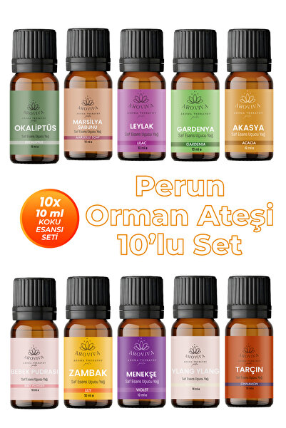 Perun Orman Ateşi 10'lu Set Oda Kokusu Esansı (10x10ml)
