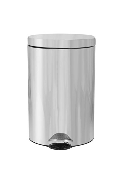 Powerx Trash can with pedal and soft close lid, capacity 12 liters, gray,