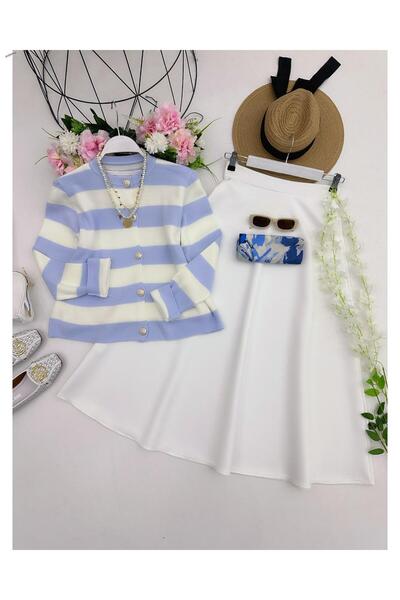 YEDİLALE Women's Knitwear Cardigan Skirt Set [Only the Cardigan and Skirt Are Included in the Price]