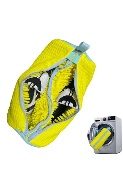 RUIOMII τσάντα πλυσίματος παπουτσιών με διπλό φερμουάρ, 2 θήκες, 39x19cm, Κίτ...