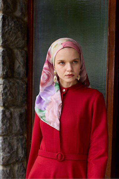 İpekhan Winter Bloom Soft Scarf 1239 Burgundy Purple