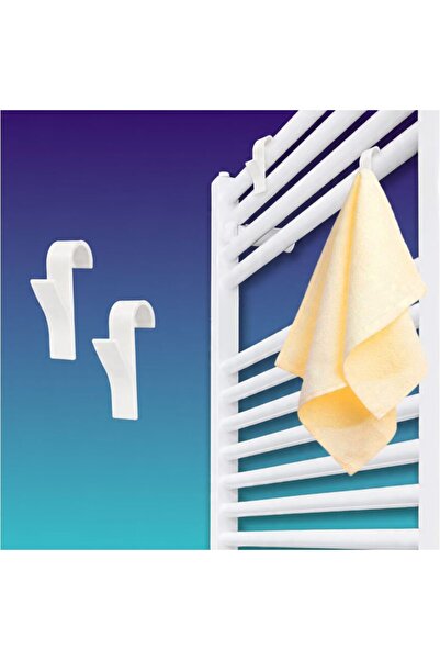 SEPIO Set 2 carlige din plastic pentru calorifer, 24 x 100 mm, cuier tip carl...