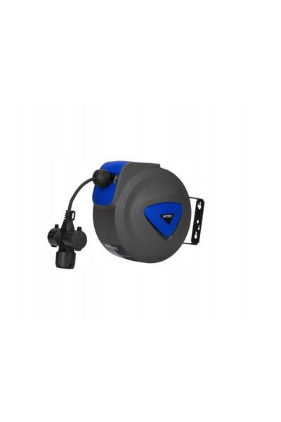 Kraft Electrical extension cable with automatic retractable drum, 10m, 3 x 1.5 mm,