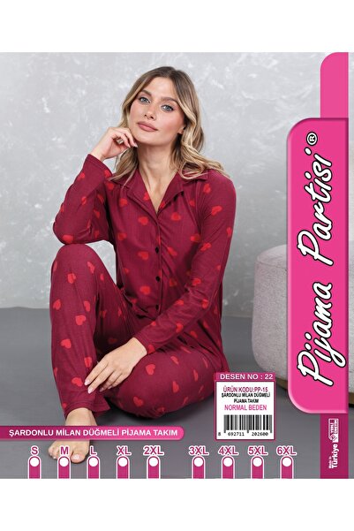 MODA ŞARDONLU MİLAN KUMAŞ KADIN PİJAMA TAKIMI RAHAT VE ŞIK EV GİYİM-UZUN KOL-...