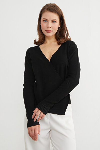 Fulla Moda Double Breasted Collar Knitwear Cardigan