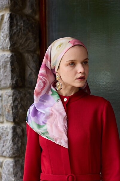 İpekhan Winter Bloom Soft Scarf 1239 Burgundy Purple