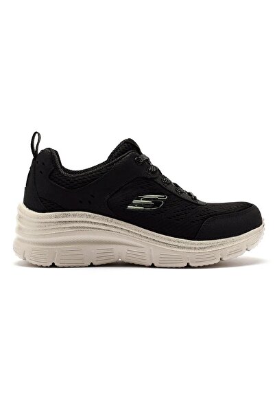 SKECHERS Fashion Fit Air Cooled Memory Foam Sneaker Memory Sole Women's Casual Sports Shoes Black
