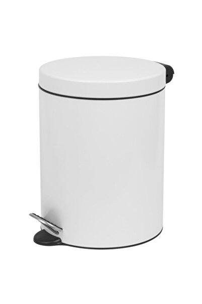 Powerx Pedal bin, 5 liter capacity, fireproof insert, white,