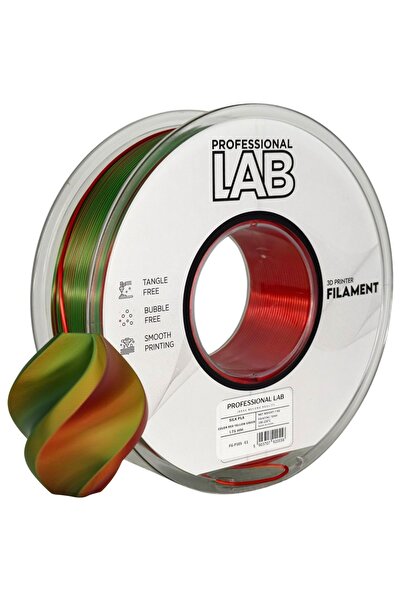 Professional LAB Professional Filament LAB Silk PLA Tricolor Red Yellow Green 1.75 mm 1 kg