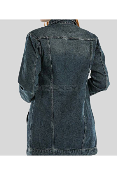 MQ Long-sleeved blue denim blazer jacket